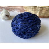 Пайетки Avanti Yarn королевские на хлопке (синие) 117