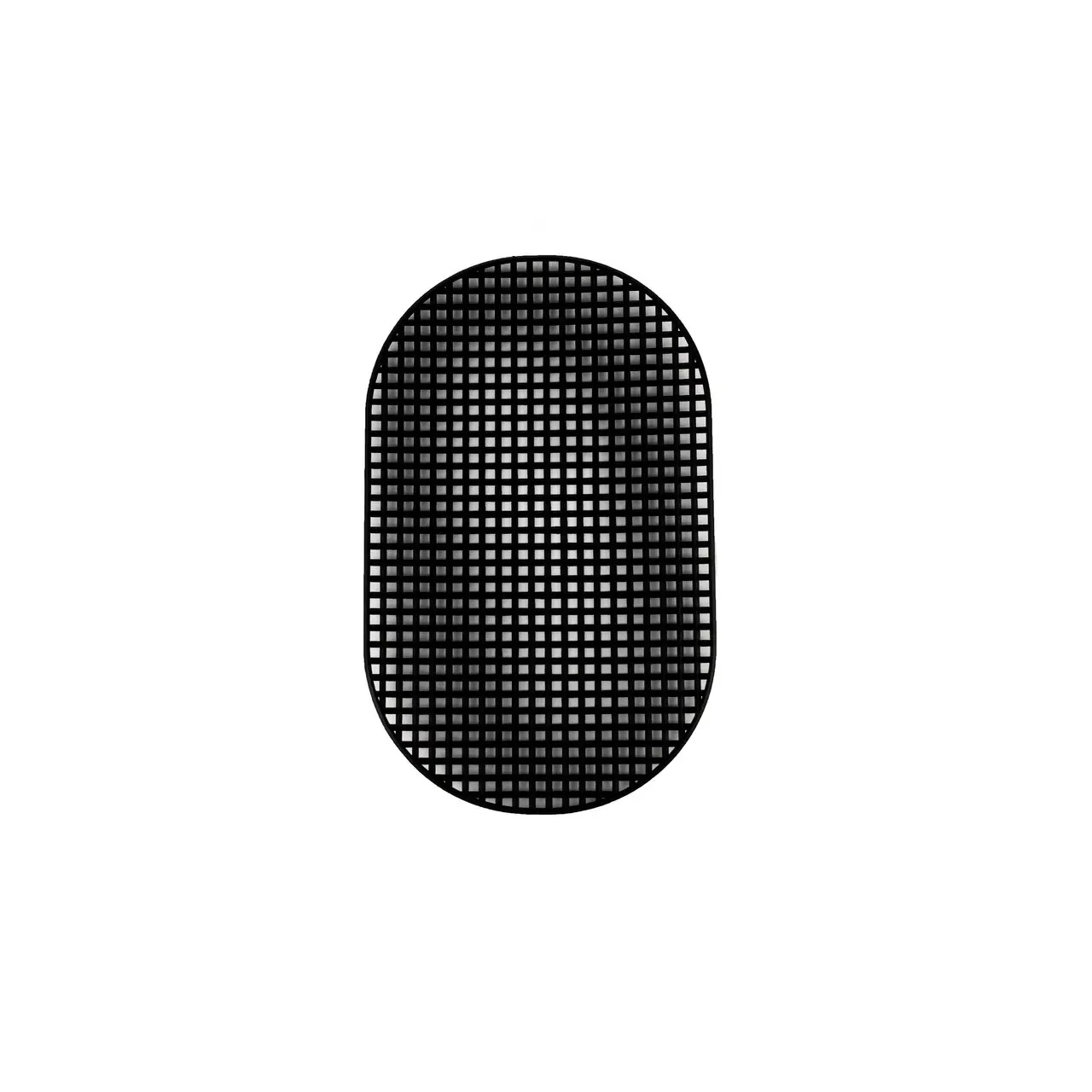 Пластикова канва для сумки ОВАЛ, чорна, 20х12,5см (kp031)