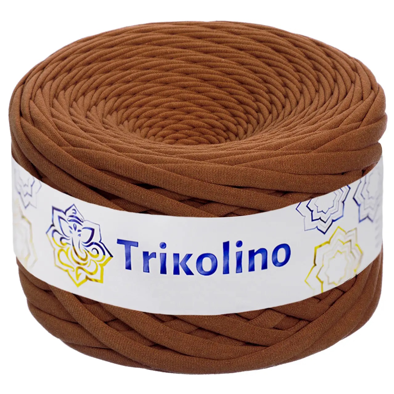 Пряжа трикотажная 7-9 мм "Trikolino" 100м. Терракот 400370