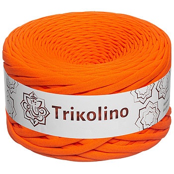 Пряжа трикотажная 7-9 мм "Trikolino" 100м. Тыквенный мусс