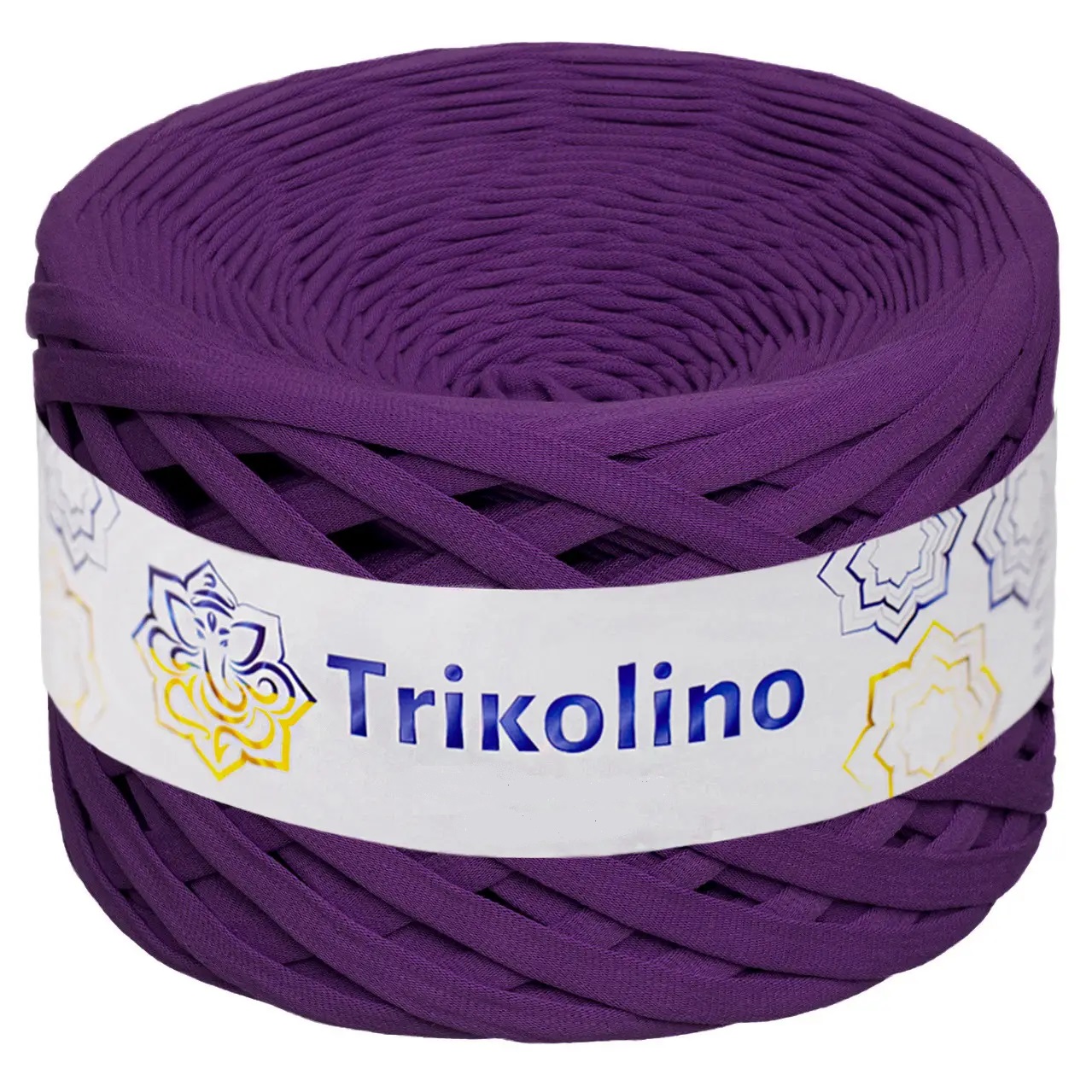 Пряжа трикотажна 7-9 мм "Trikolino" 100м. Темно-сливовий