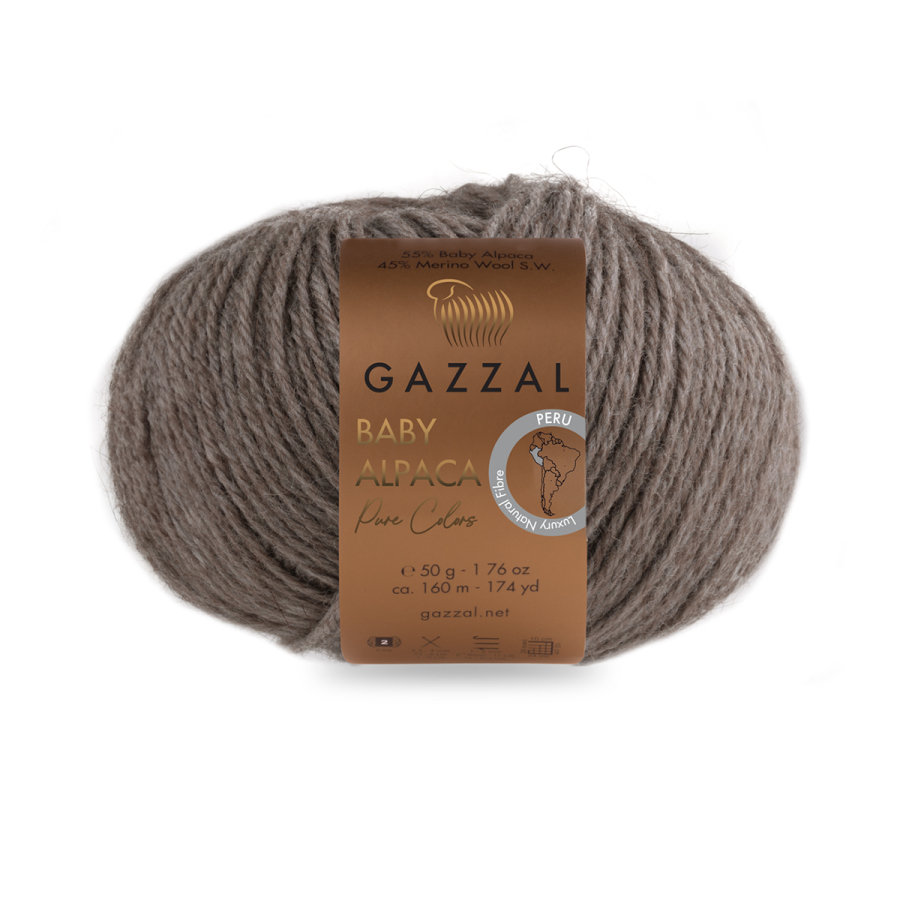 Пряжа Gazzal Baby Alpaca Pure Colors 6454