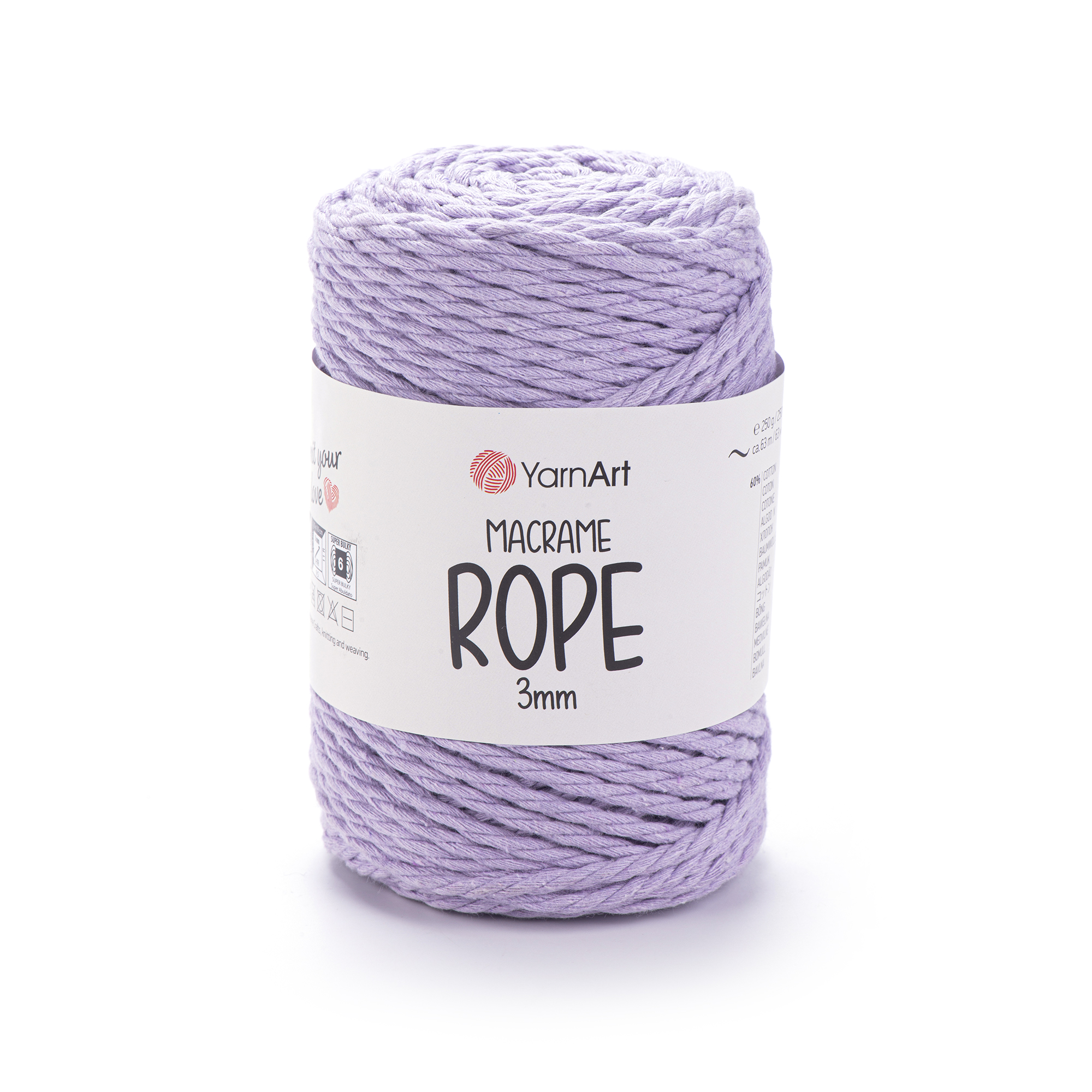 Пряжа YarnArt Macrame Rope 3mm 765