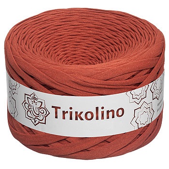 Пряжа трикотажная 7-9 мм "Trikolino" 100м. Темный Терракот