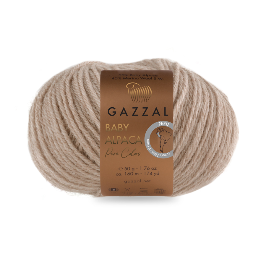 Пряжа Gazzal Baby Alpaca Pure Colors 6453