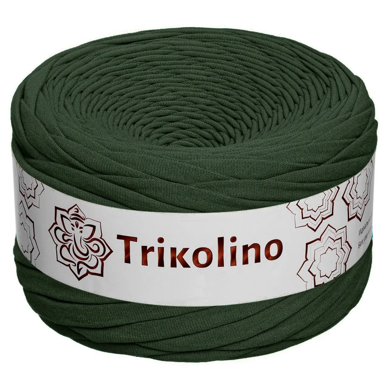 Пряжа трикотажная 7-9 мм "Trikolino" 100м. Оливковий хакі