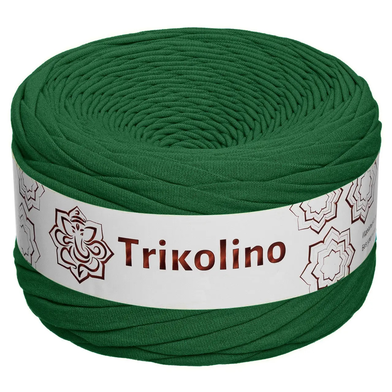 Пряжа трикотажная 7-9 мм "Trikolino" 100м. Зеленый