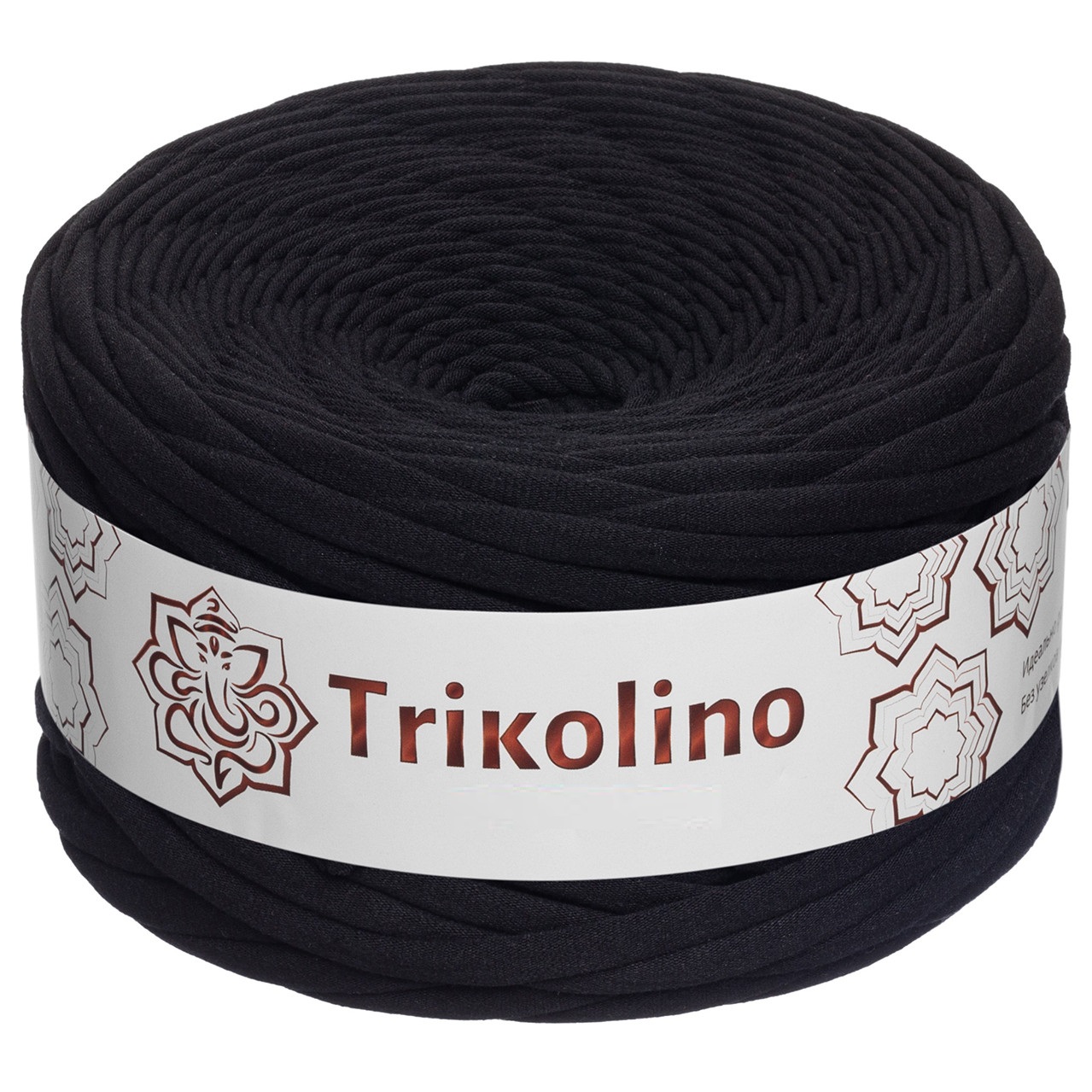 Пряжа трикотажная 7-9 мм "Trikolino" 100м. Черный