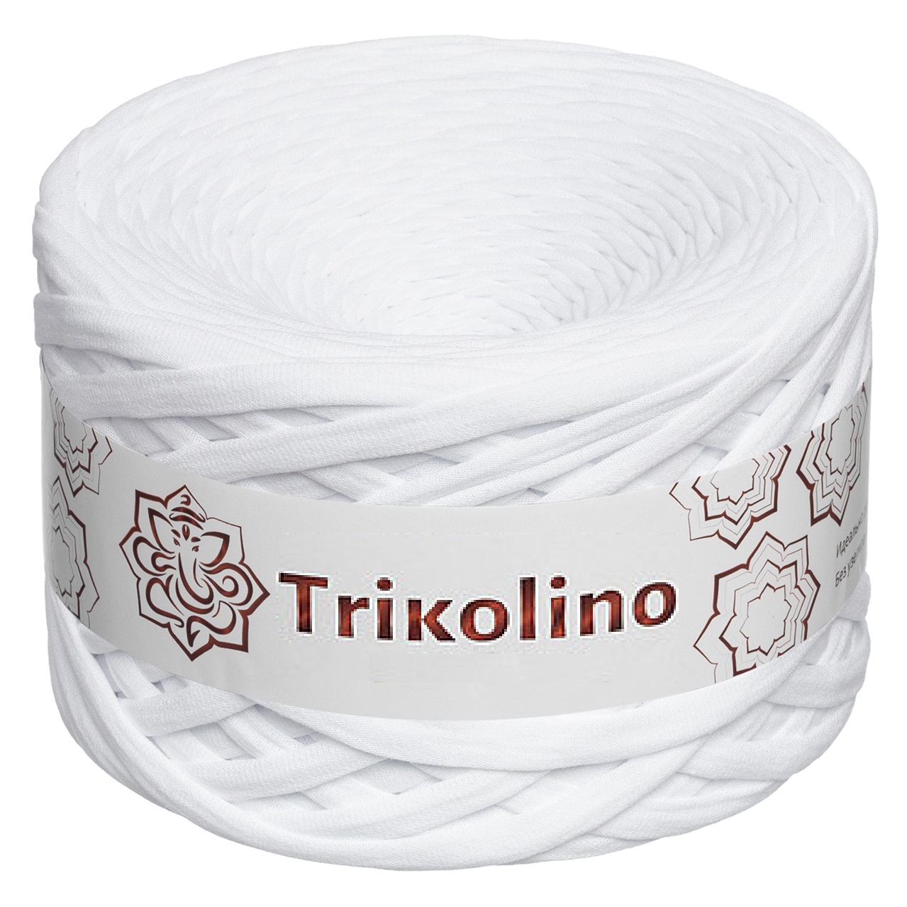 Пряжа трикотажная 7-9 мм "Trikolino" 100м. Белый