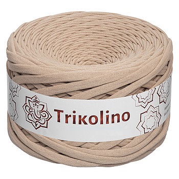 Пряжа трикотажная 7-9 мм "Trikolino" 100м. Кофе с молоком