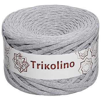 Пряжа трикотажная 7-9 мм "Trikolino" 100м. Серый меланж