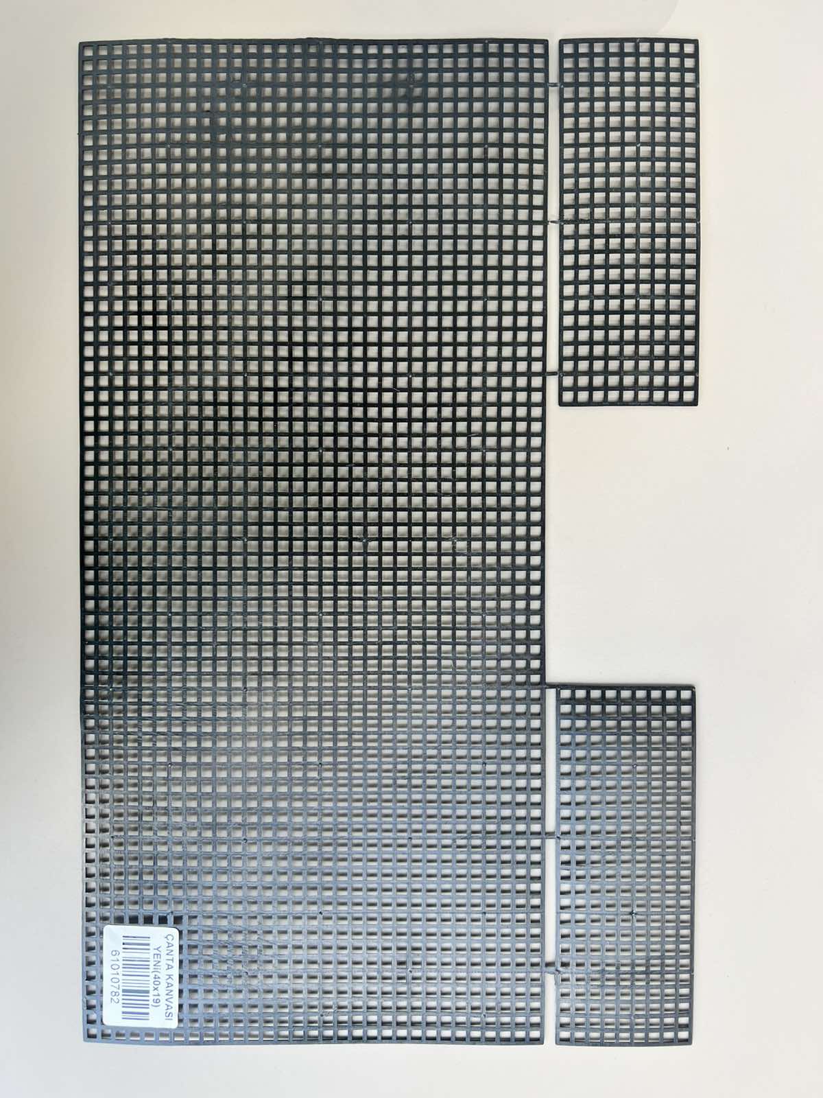 Пластикова канва для сумки ПРЯМОКУТНА, чорна, 39,5x19,5см, ячейка 4мм (kp042)