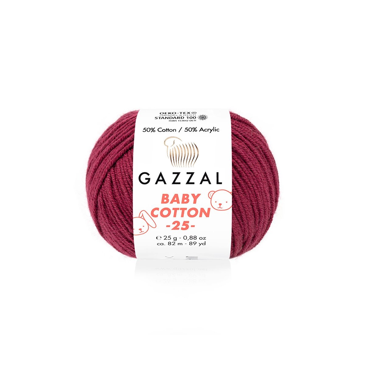 Пряжа Gazzal BabyCotton 25 цвет 3442