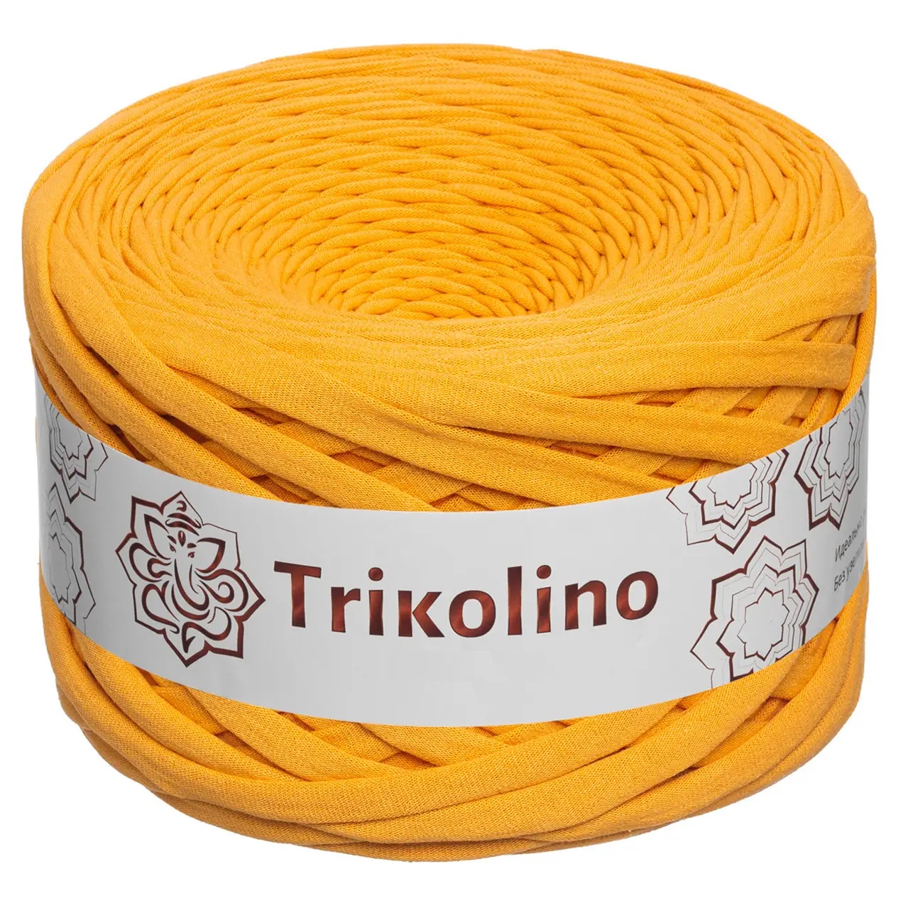 Пряжа трикотажная 7-9 мм "Trikolino" 100м. Бурштиновий