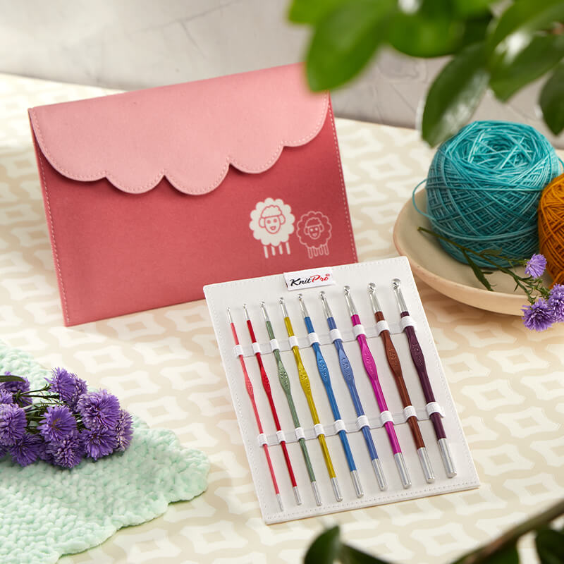 Набір алюмінієвих гачків Single Ended(2.0, 2.5, 3.0, 3.5, 4.0, 4.5, 5.0, 5.5, 6.0) Zing KnitPro