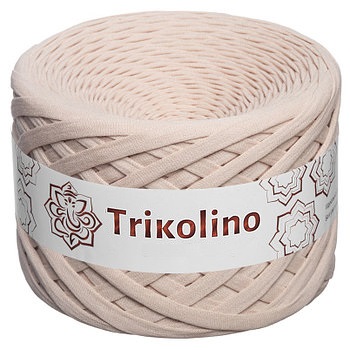 Пряжа трикотажная 7-9 мм "Trikolino" 100м. Бежевый