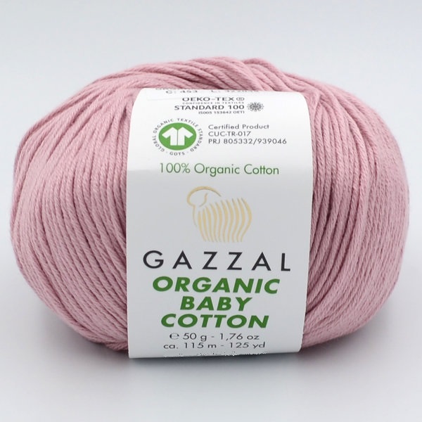Пряжа Gazzal Organic Baby Cotton 453