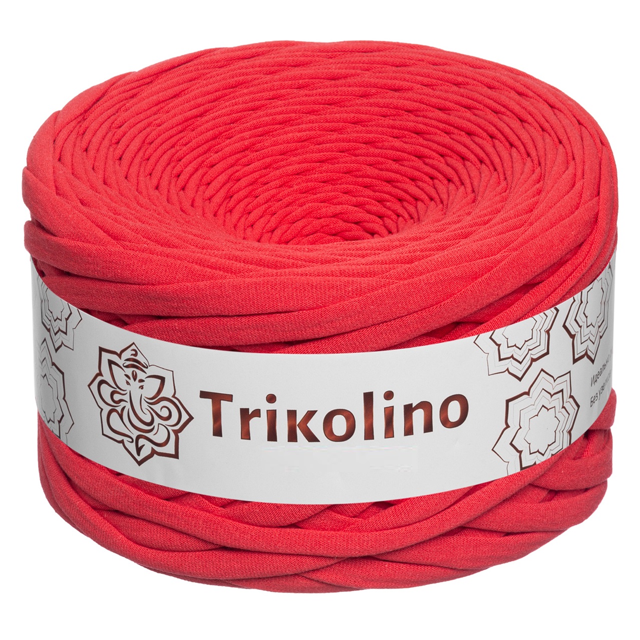 Пряжа трикотажная 7-9 мм "Trikolino" 100м. Ярко-красный