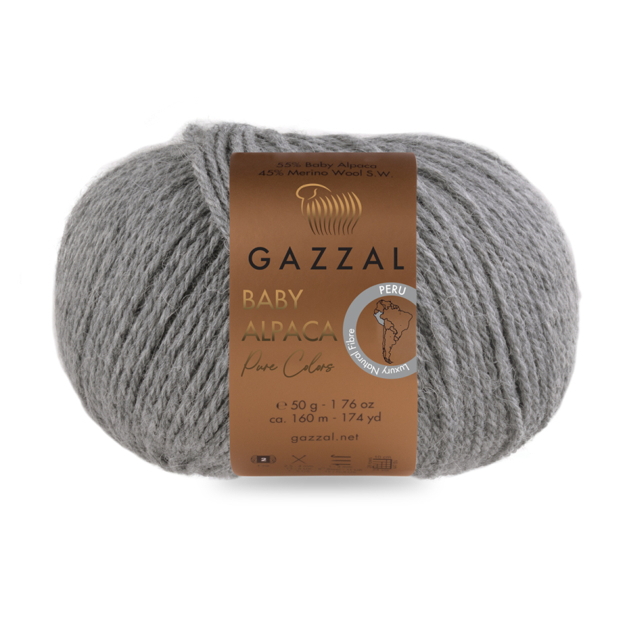 Пряжа Gazzal Baby Alpaca Pure Colors 6458