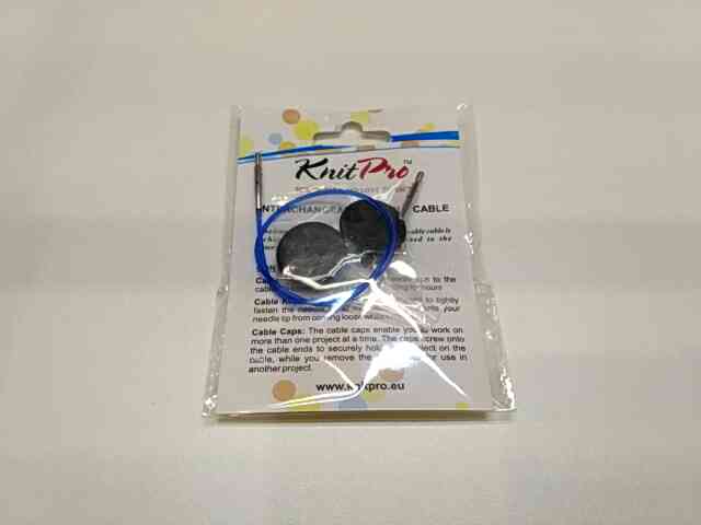 Кабель для круговых спиц 10632 голубой 28см (для спиц 50см)KnitPro