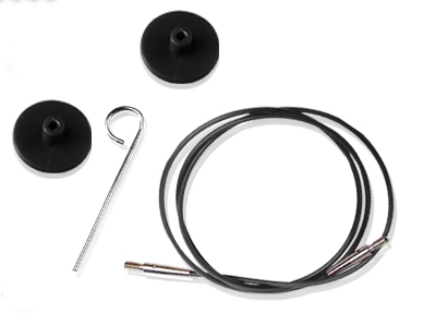 Кабель для круговых спиц черный 100см KnitPro 10523