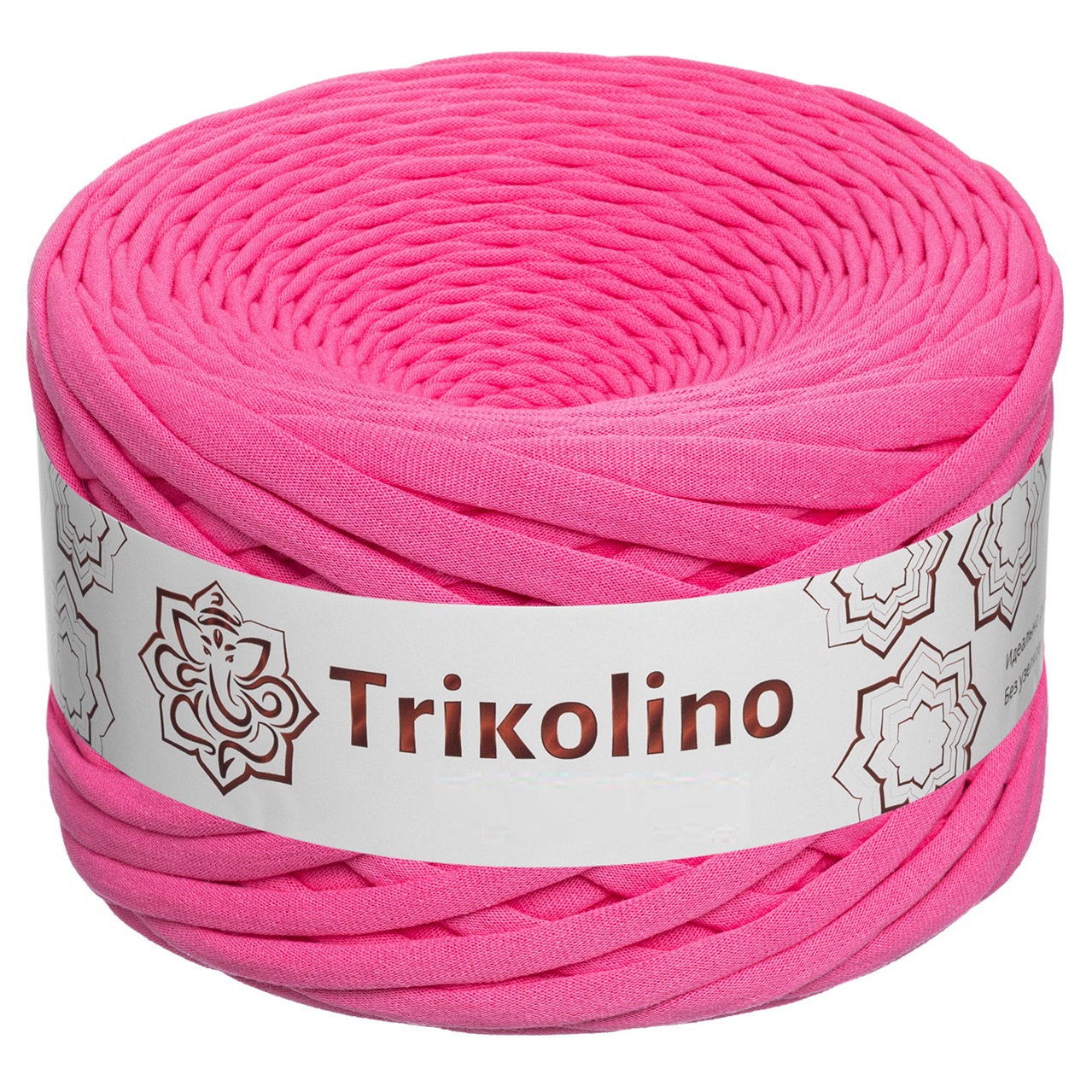 Пряжа трикотажная 7-9 мм "Trikolino" 100м. Розовый фламинго