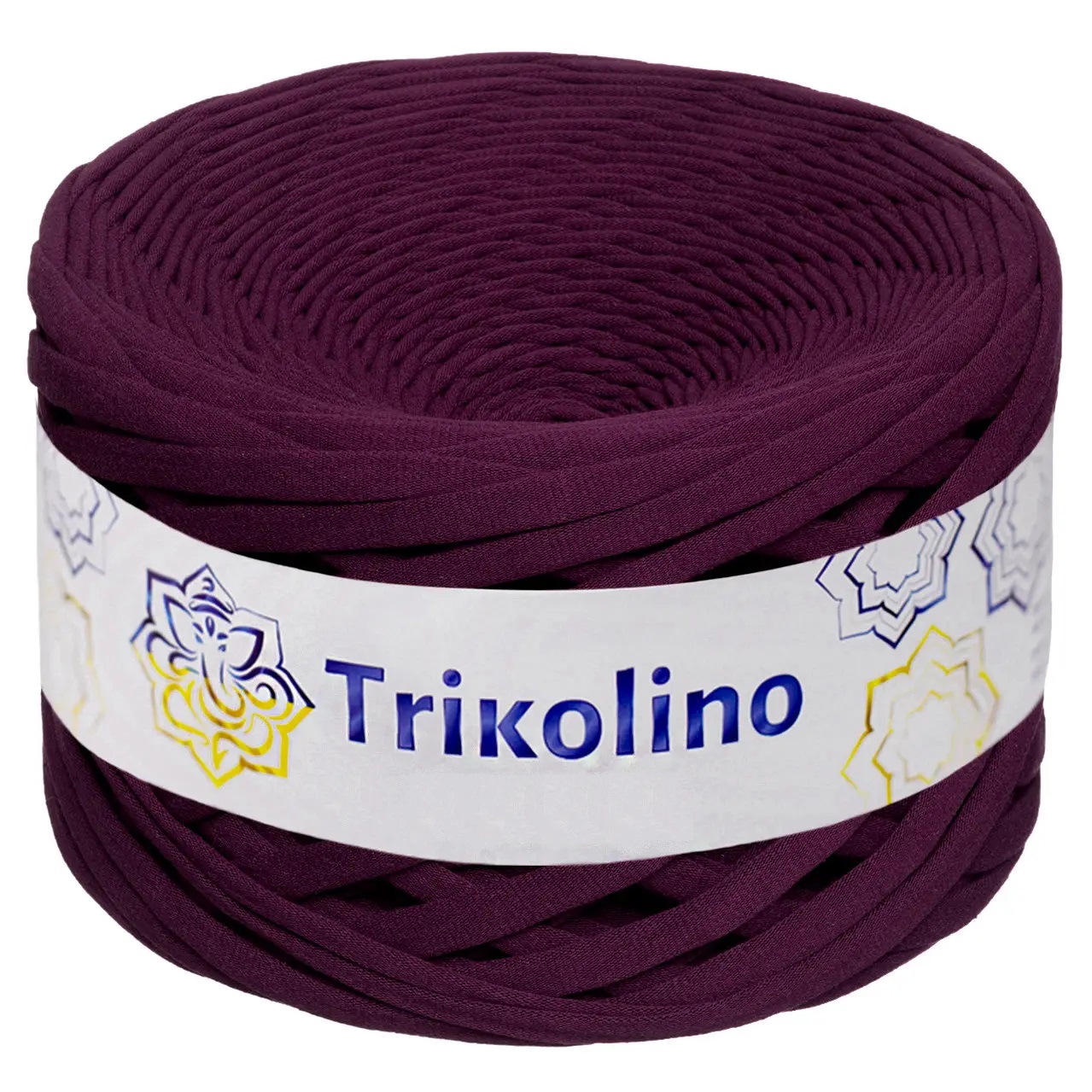 Пряжа трикотажная 7-9 мм "Trikolino" 100м. Стигла вишня 400323