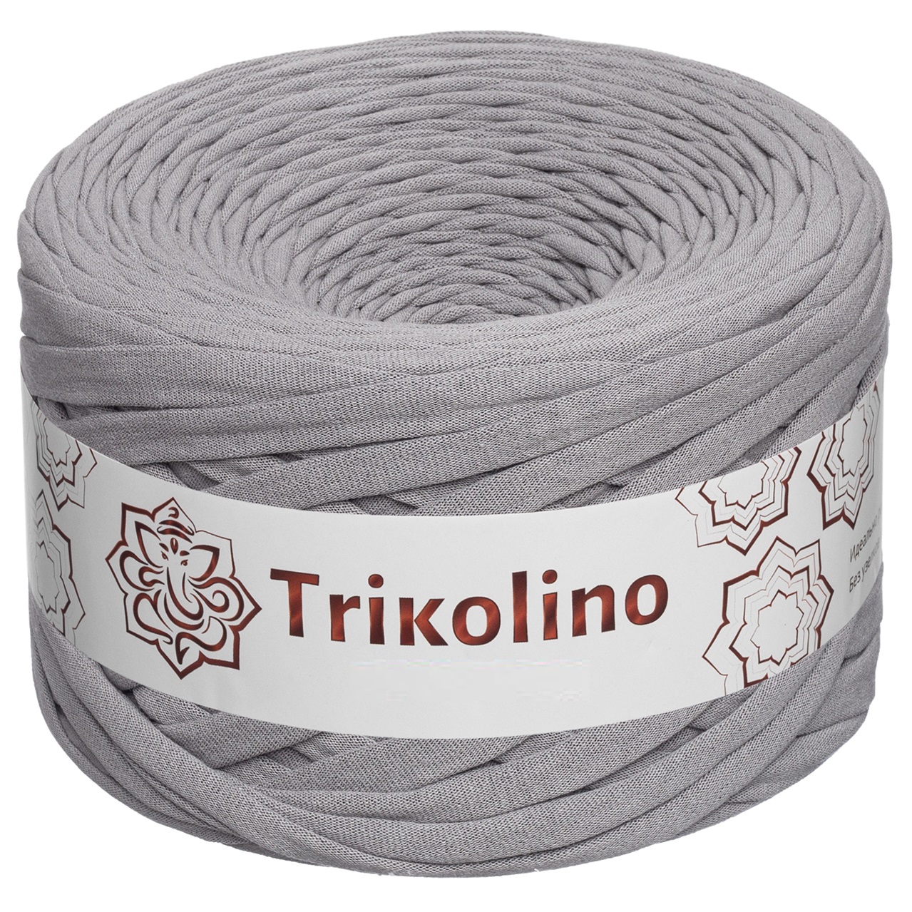 Пряжа трикотажная 7-9 мм "Trikolino" 100м. Серый