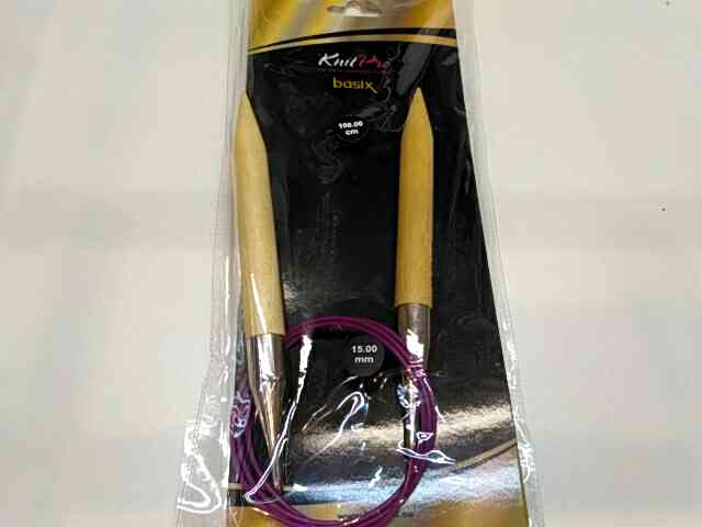 Спиці кругові 15мм 100см Basix Birch Wood KnitPro 35349