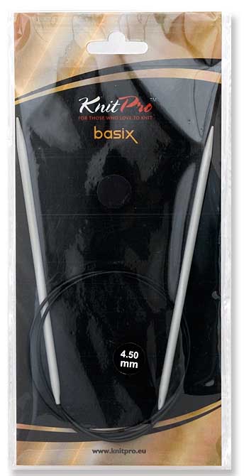 Спиці кругові 4,5мм 100см Basix Aluminium KnitPro 45346