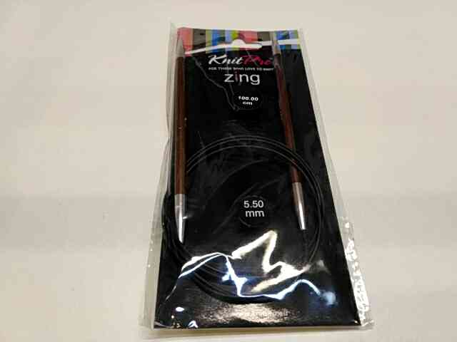 Спиці кругові 5,5мм 100см Zing KnitPro 47162
