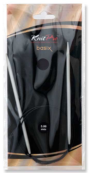 Спиці кругові 5мм 100см Basix Aluminium KnitPro 45347