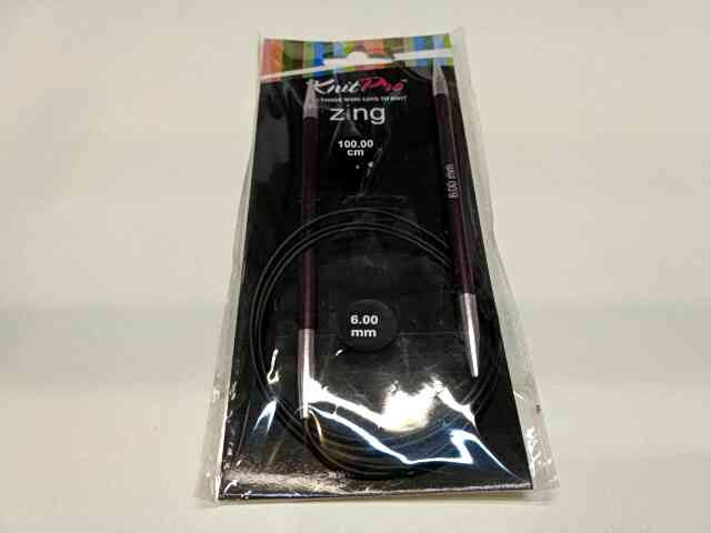 Спиці кругові 6мм 100см Zing KnitPro 47163