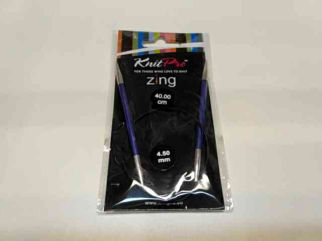 Спиці кругові 4,5мм 40см Zing KnitPro 47070