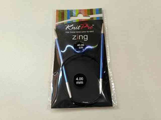 Спиці кругові 4мм 40см Zing KnitPro 47069