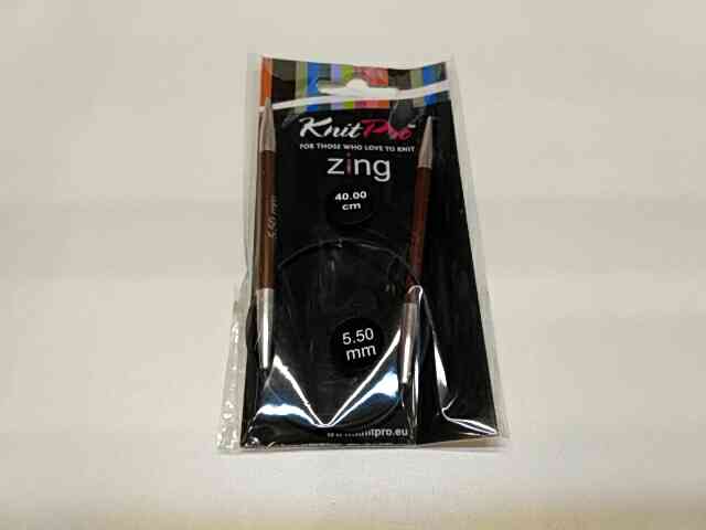 Спиці кругові 5,5мм 40см Zing KnitPro 47072