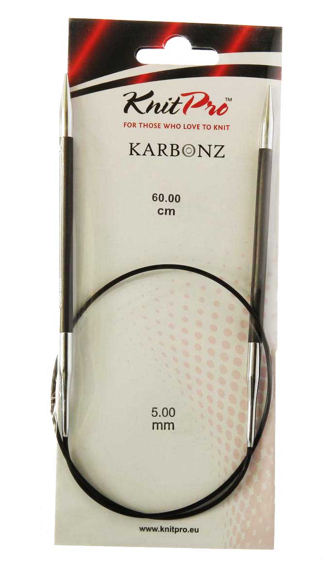 Спиці кругові 5мм 60см Karbonz KnitPro 41170