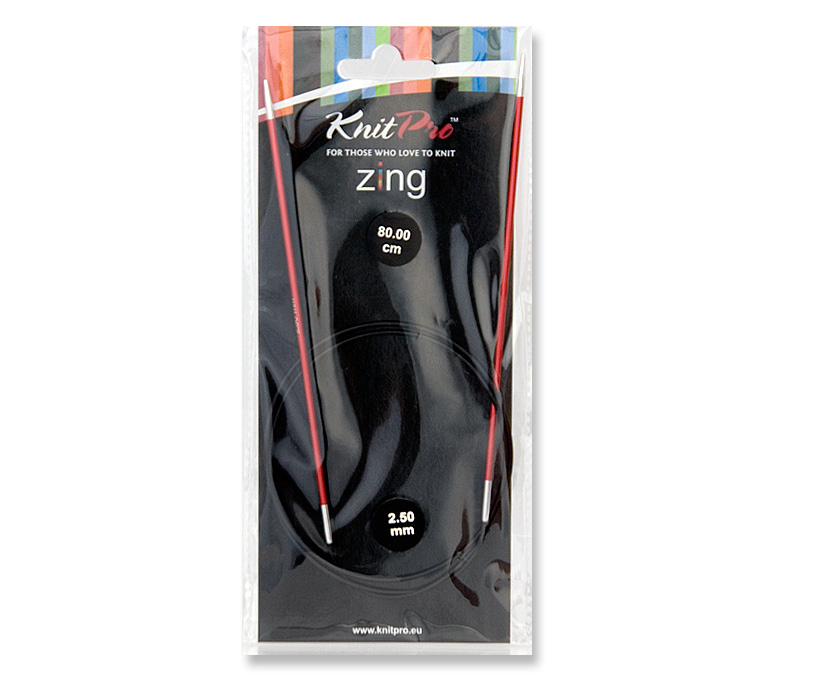 Спиці кругові 2,5мм 80см Zing KnitPro 47123
