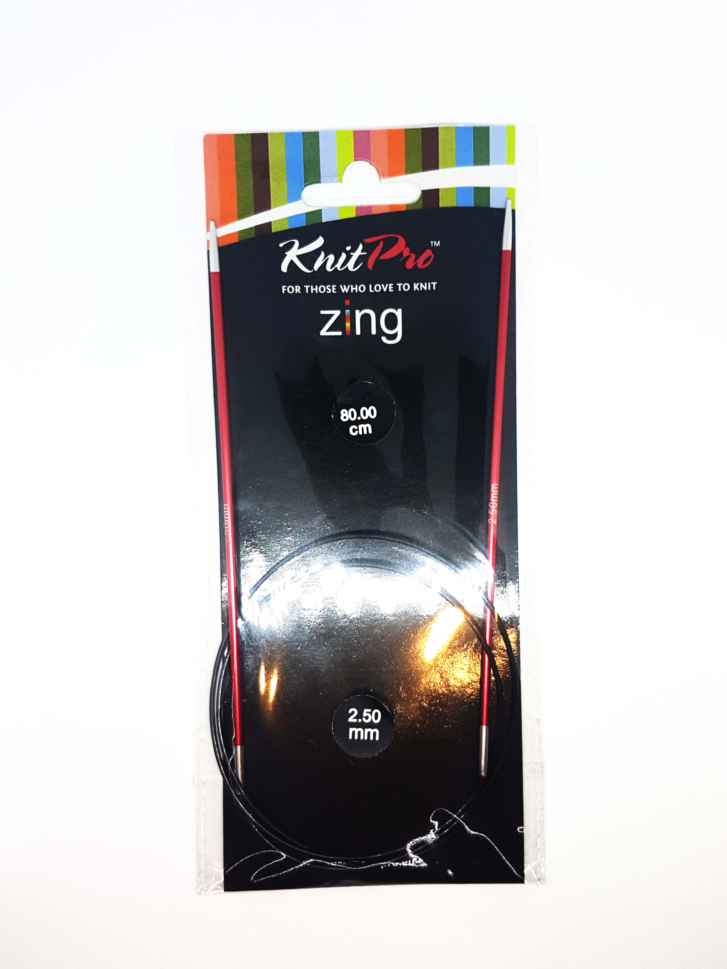 Спиці кругові 2,5мм 80см Zing KnitPro 47123