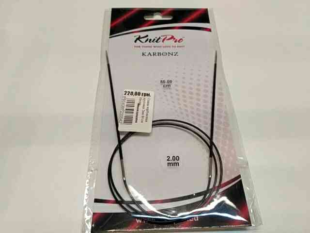 Спиці кругові 2мм 80см Karbonz KnitPro 41180
