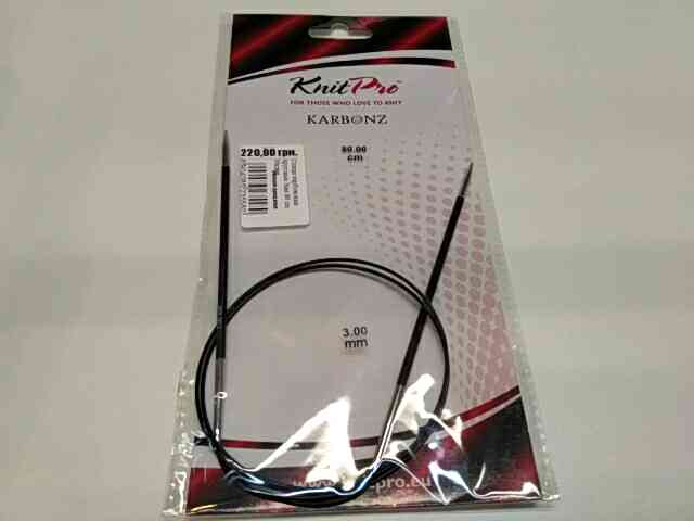 Спиці кругові 3мм 80см Karbonz KnitPro 41184