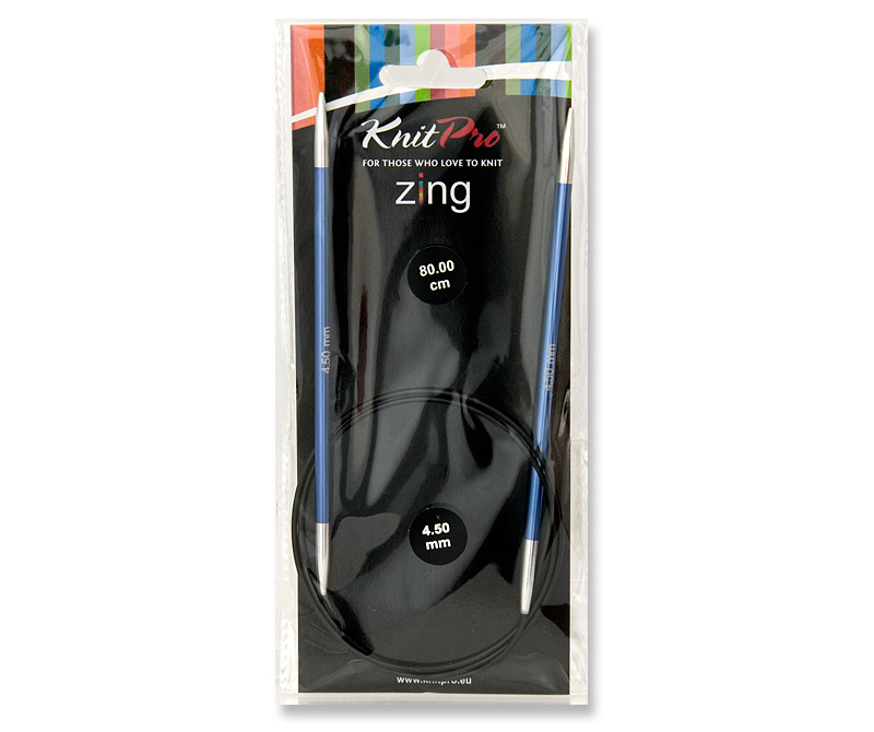 Спиці кругові 4,5мм 80см Zing KnitPro 47130