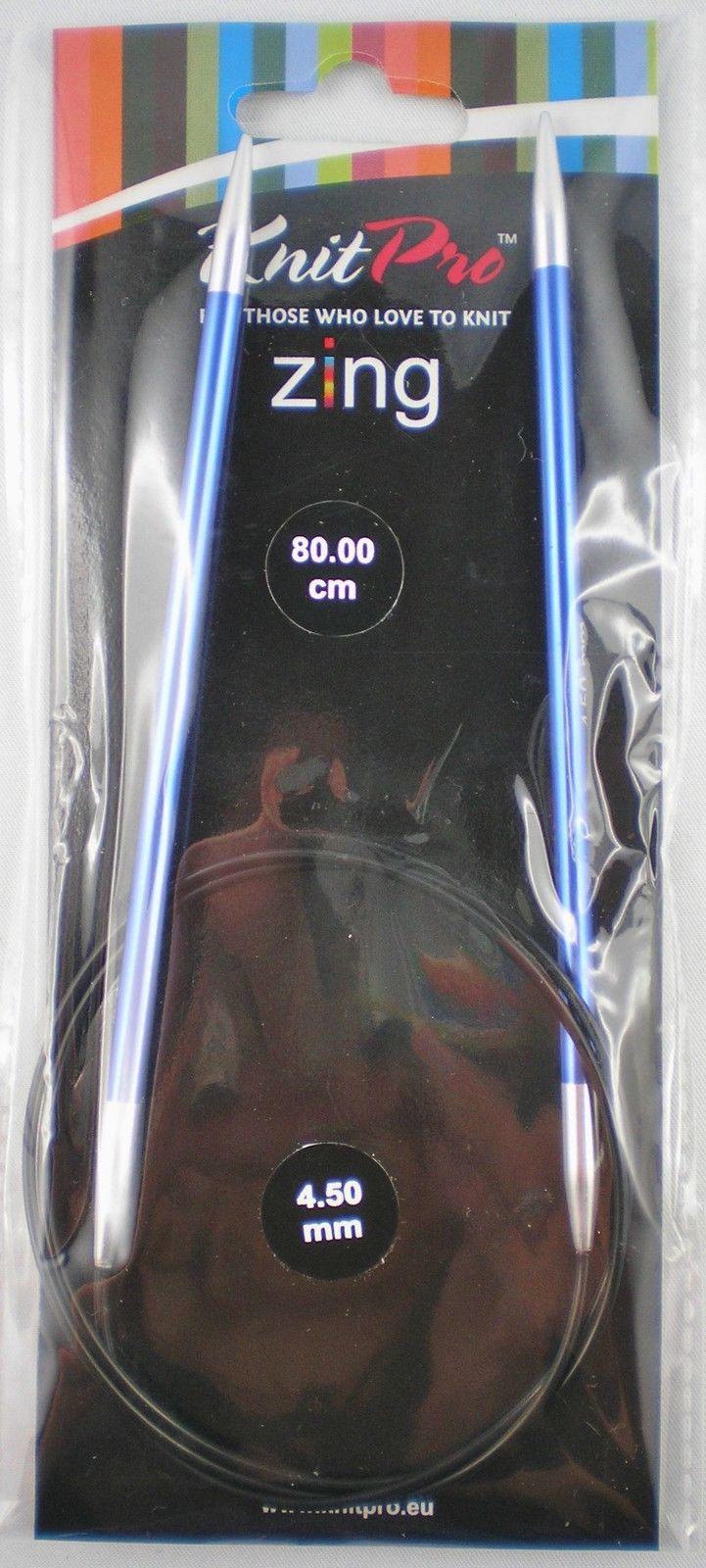 Спиці кругові 4,5мм 80см Zing KnitPro 47130