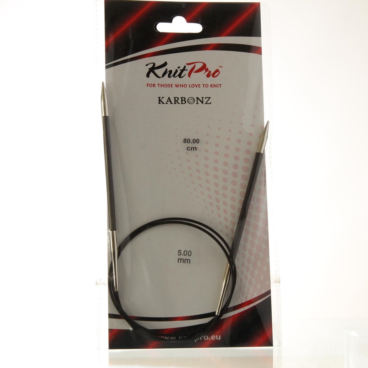 Спиці кругові 5мм 80см Karbonz KnitPro 41190