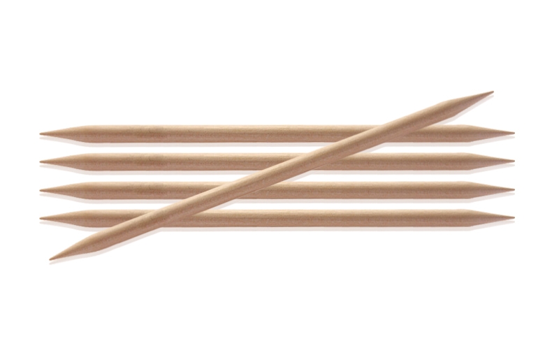 Спицы носочные 9мм 20см Basix Birch Wood KnitPro 35125