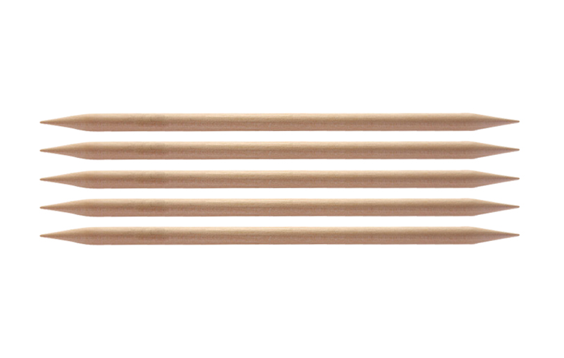 Спицы носочные 10мм 20см Basix Birch Wood KnitPro 35126