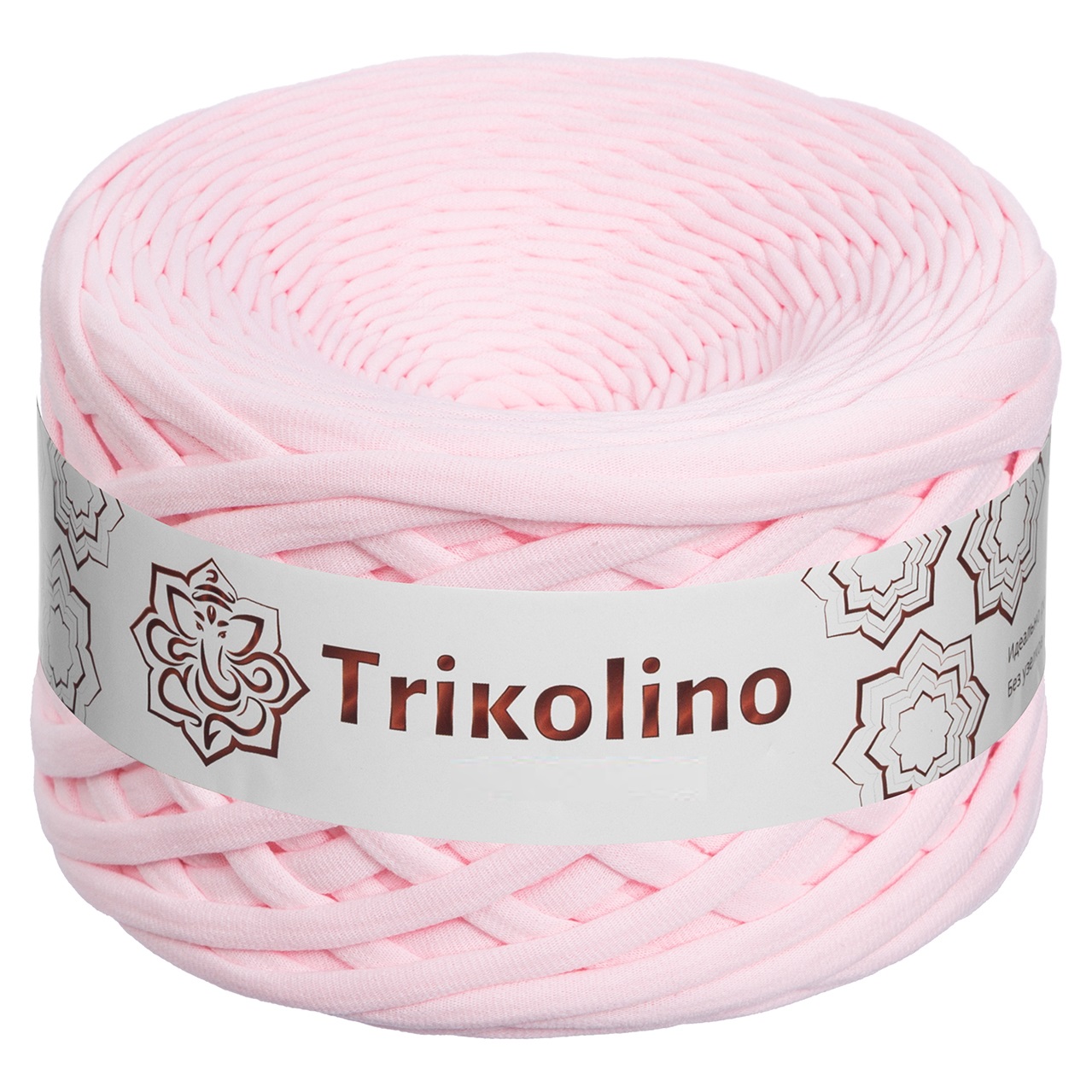 Пряжа трикотажная 7-9 мм "Trikolino" 100м. Розовый жемчуг