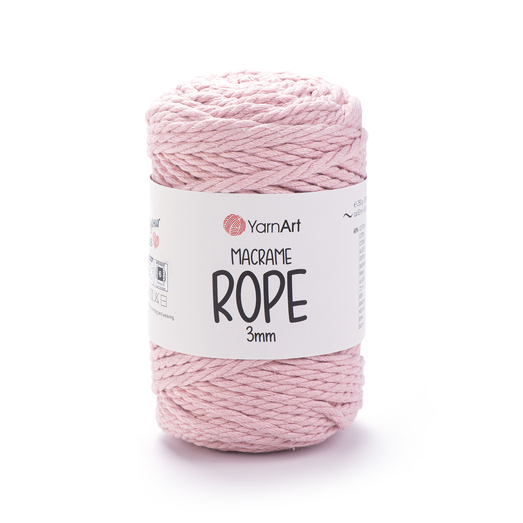 Пряжа YarnArt Macrame Rope 3mm 762