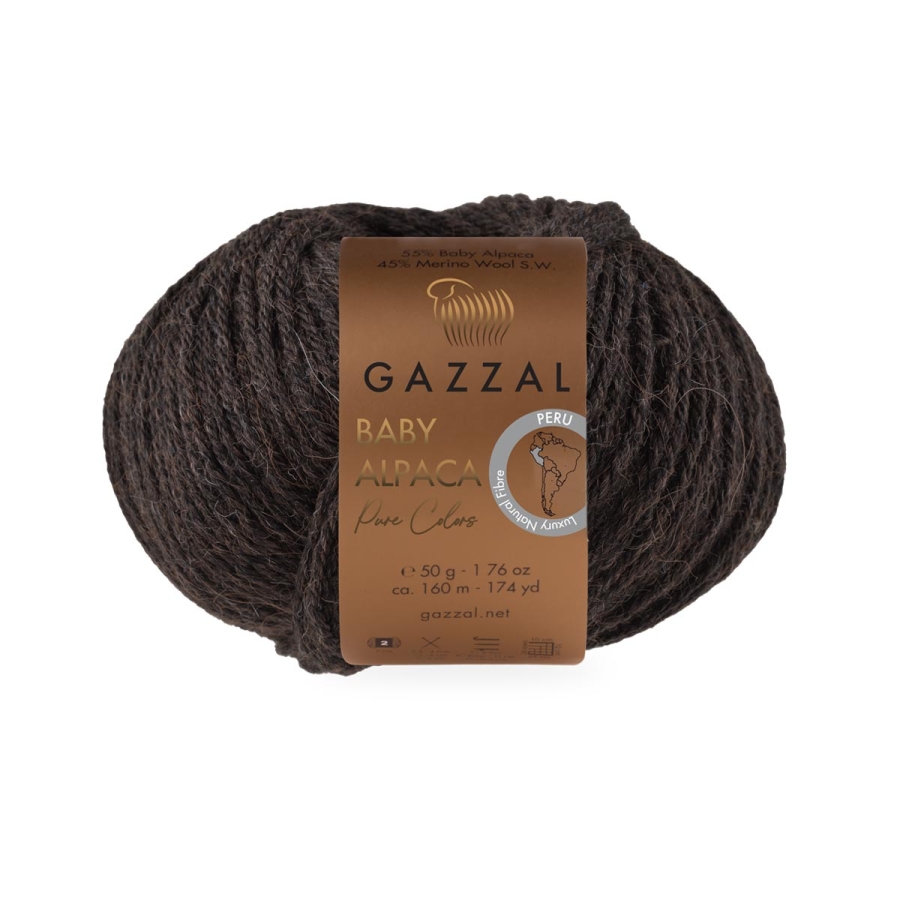 Пряжа Gazzal Baby Alpaca Pure Colors 6460