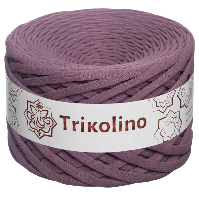 Пряжа трикотажная 7-9 мм "Trikolino" 100м. Пыльная Сирень